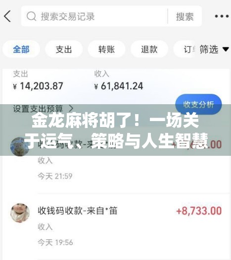 金龙麻将胡了！一场关于运气、策略与人生智慧的奇妙碰撞