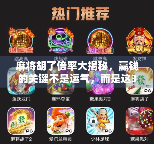 麻将胡了倍率大揭秘，赢钱的关键不是运气，而是这3个隐藏规则！