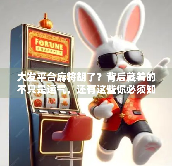 大发平台麻将胡了？背后藏着的不只是运气，还有这些你必须知道的真相！