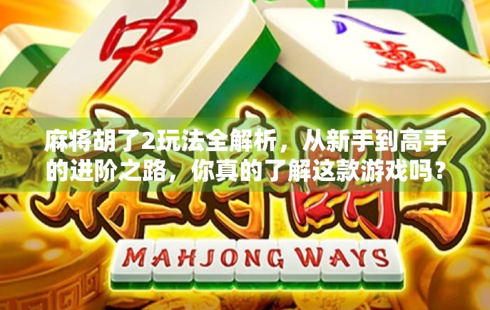 麻将胡了2玩法全解析,从新手到高手的进阶之路,你真的了解这款游戏吗?
